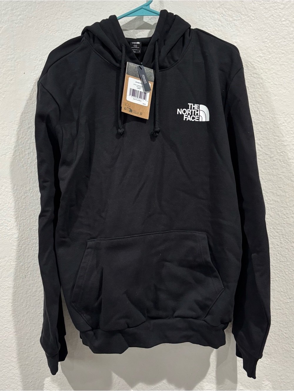 The North Face Black Pullover Hoodie with White Logo